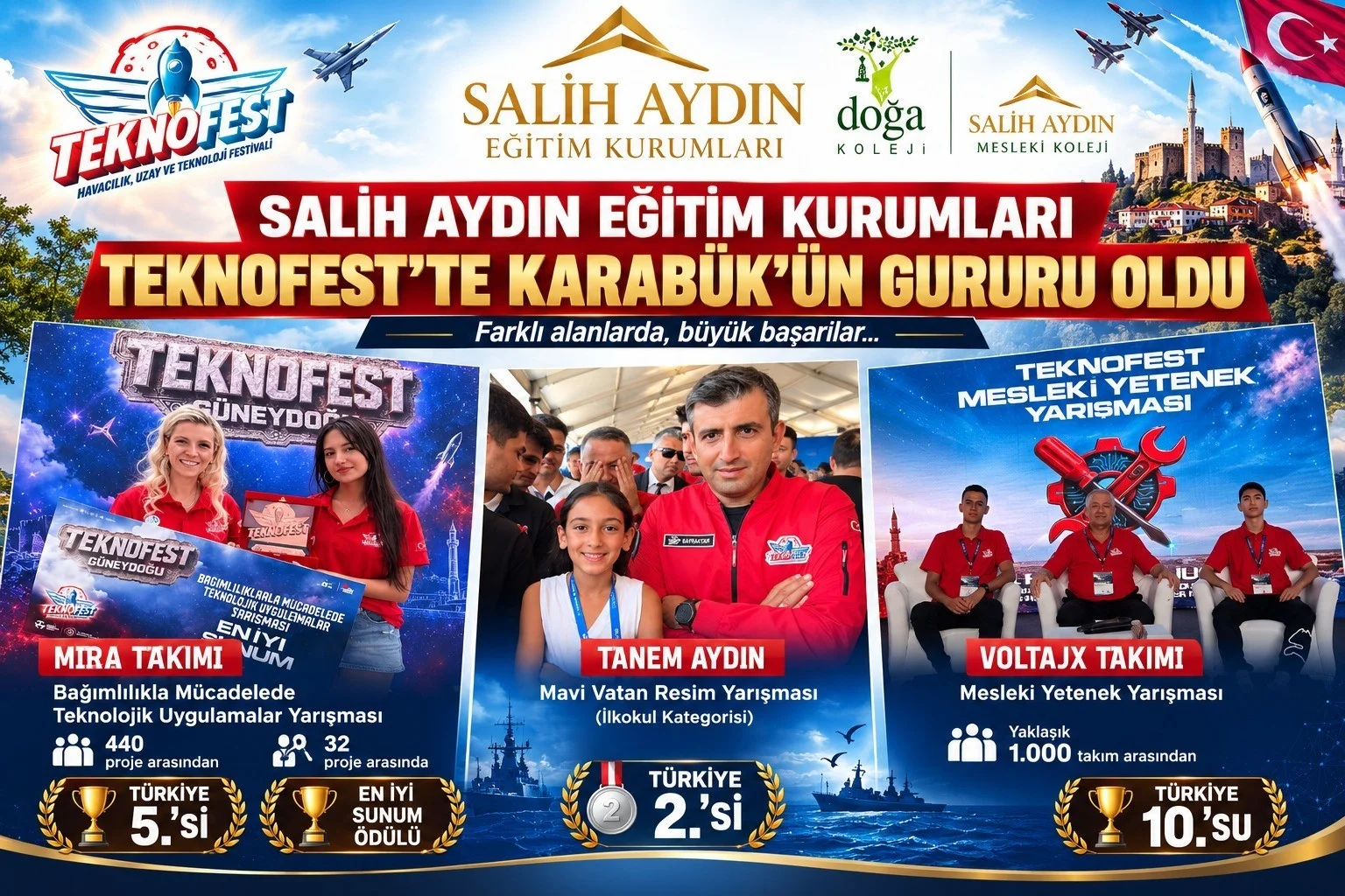 Karabüklü öğrenciler TEKNOFEST 2026’dan derecelerle döndü