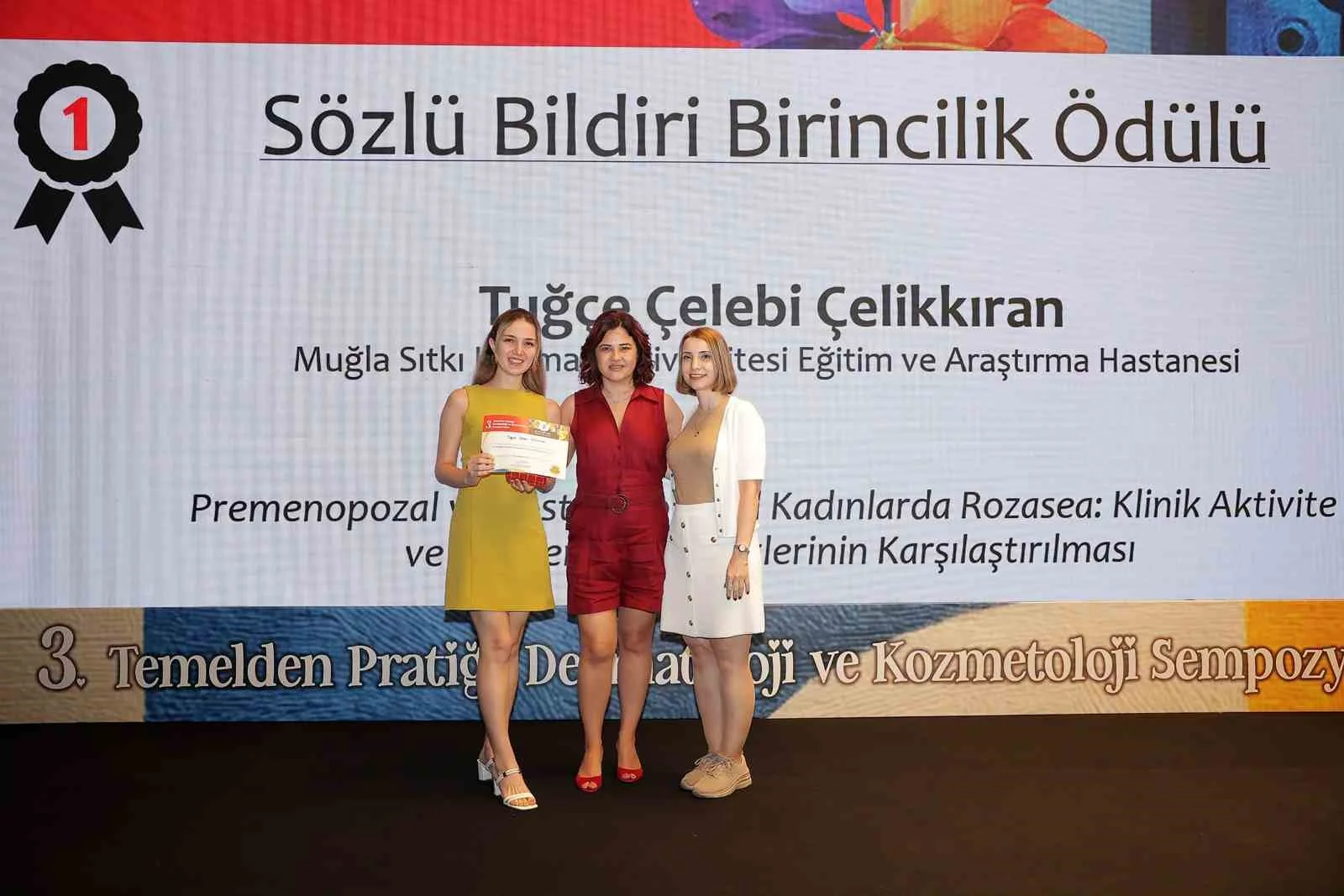 MSKÜ Dermatoloji Anabilim Dalı’na sözel bildiri birincilik ödülü