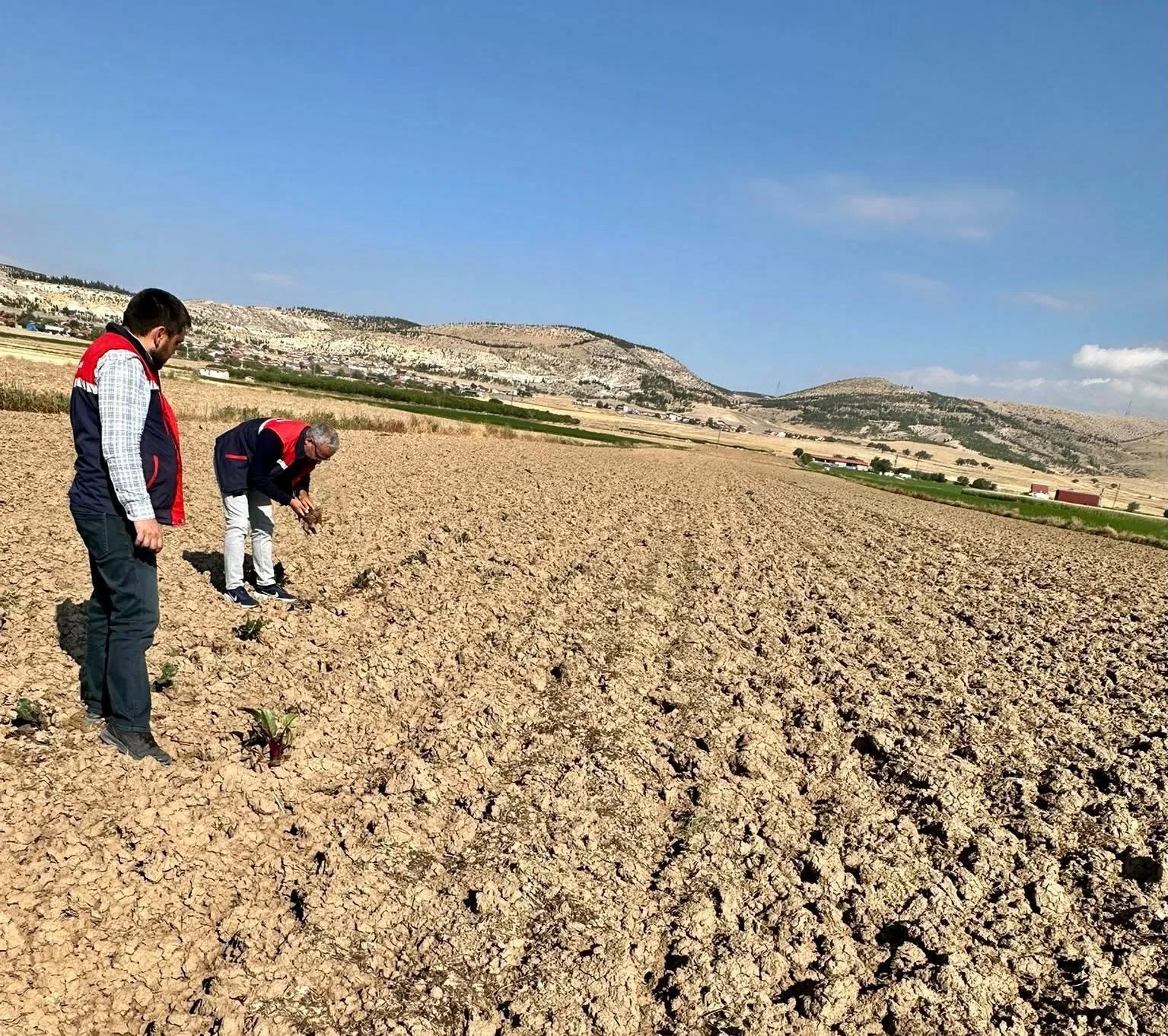 Bolvadin’de tarım arazileri tespit çalışması sürüyor