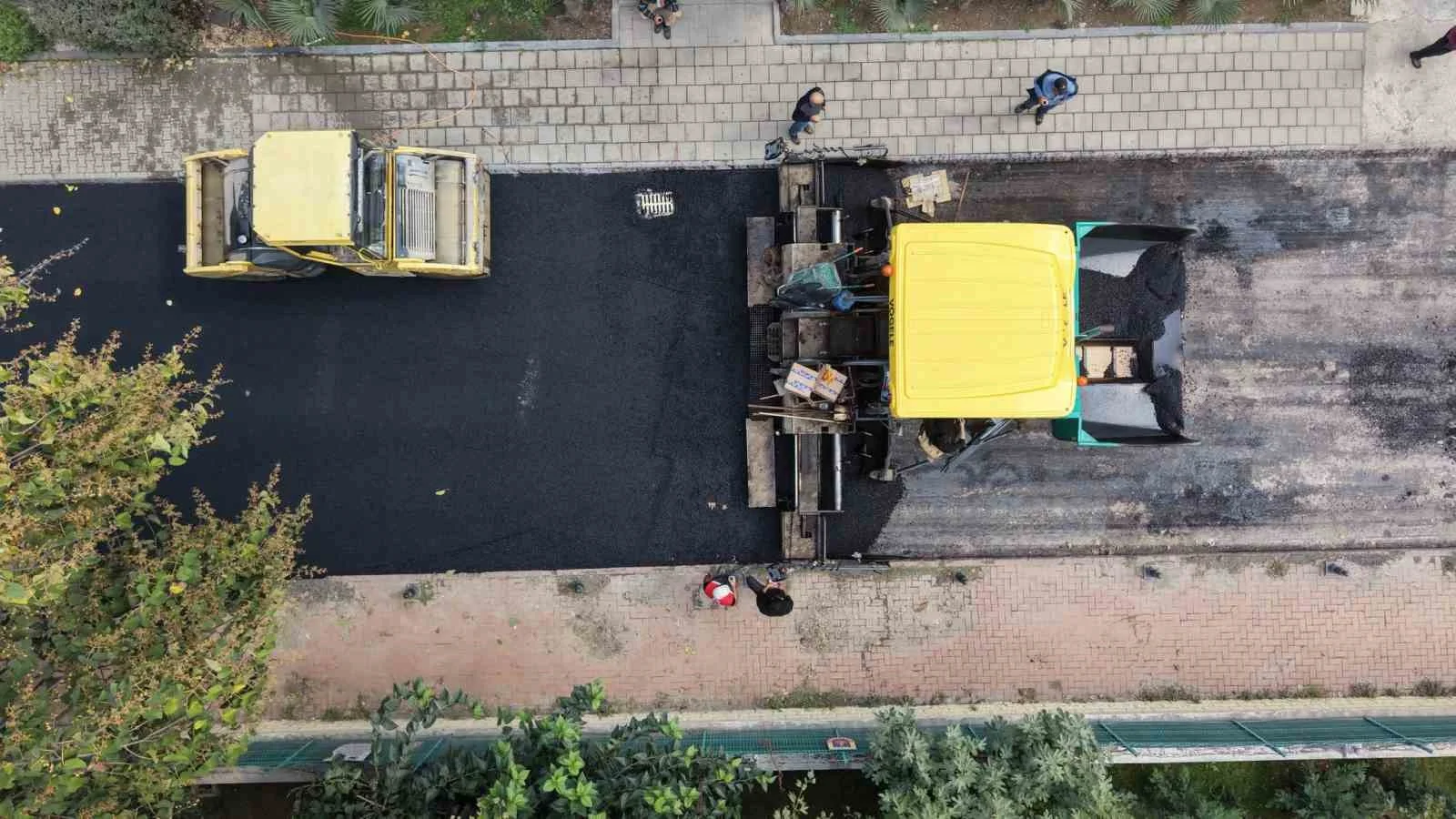 Düzce’de hafta sonu asfalt mesaisi