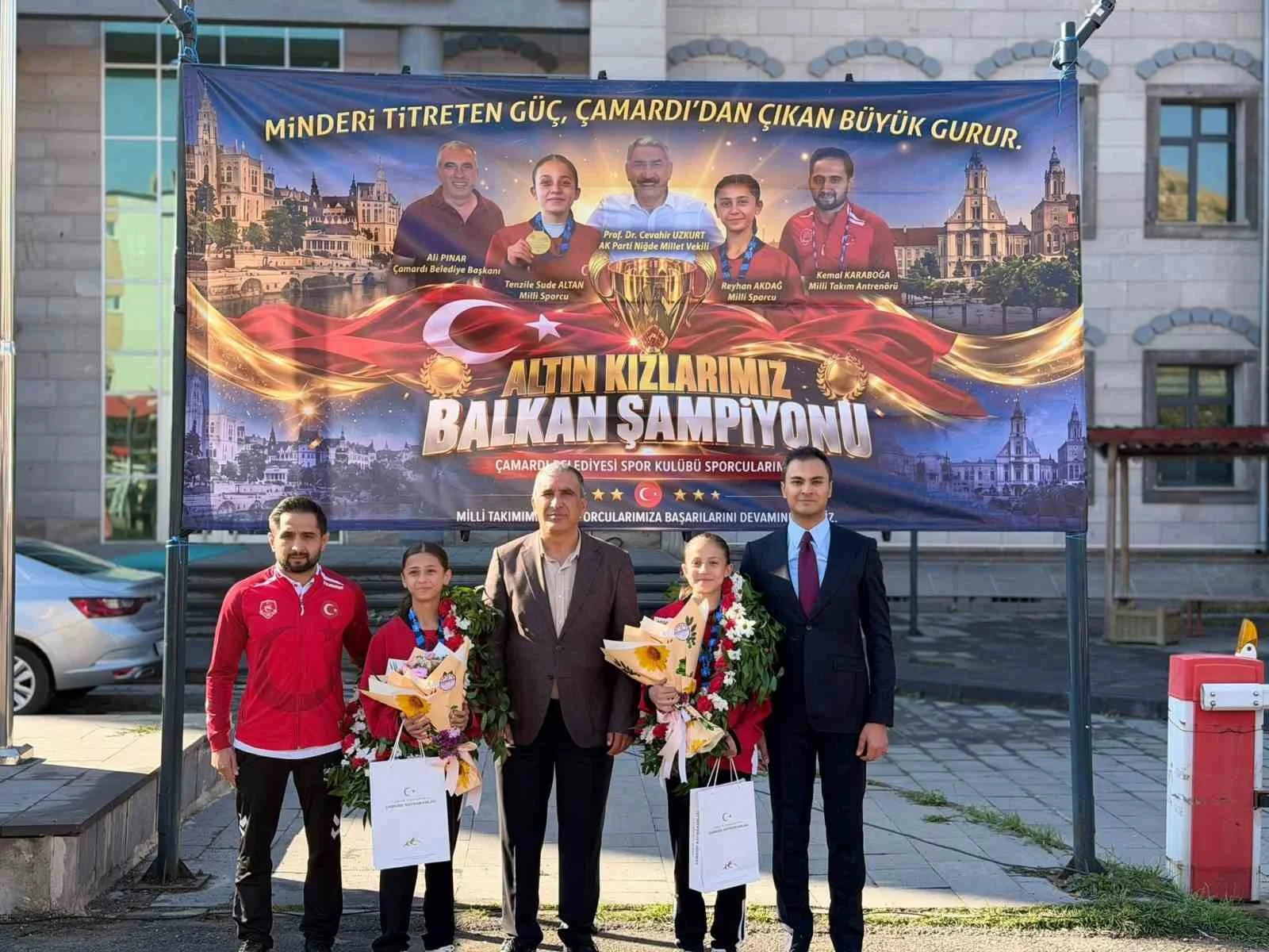 Balkan şampiyonlarına Çamardı’da coşkulu karşılama