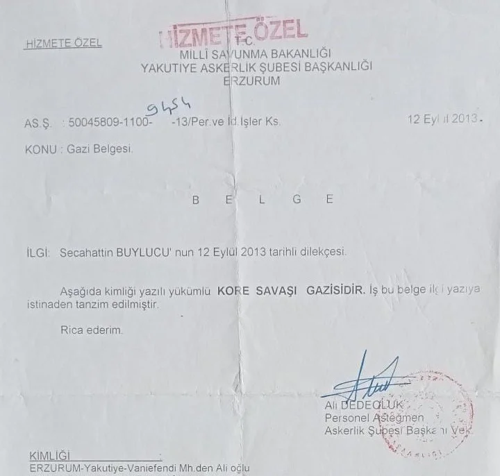 Kore’den Erzurumlu Gaziye "Barış Büyükelçisi" onuru