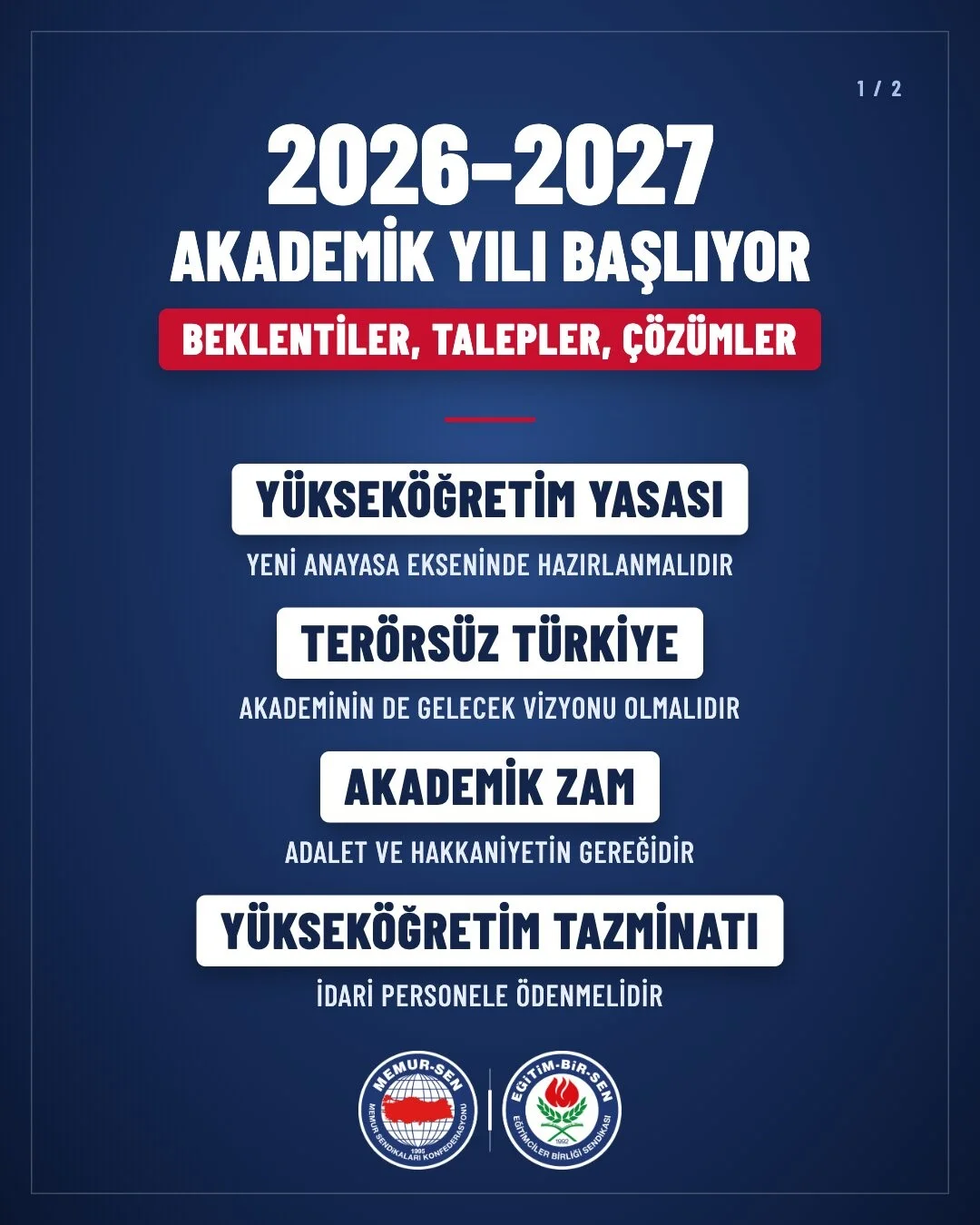 Eğitim-Bir-Sen’den 2026-2027 Akademik Yılı açıklaması