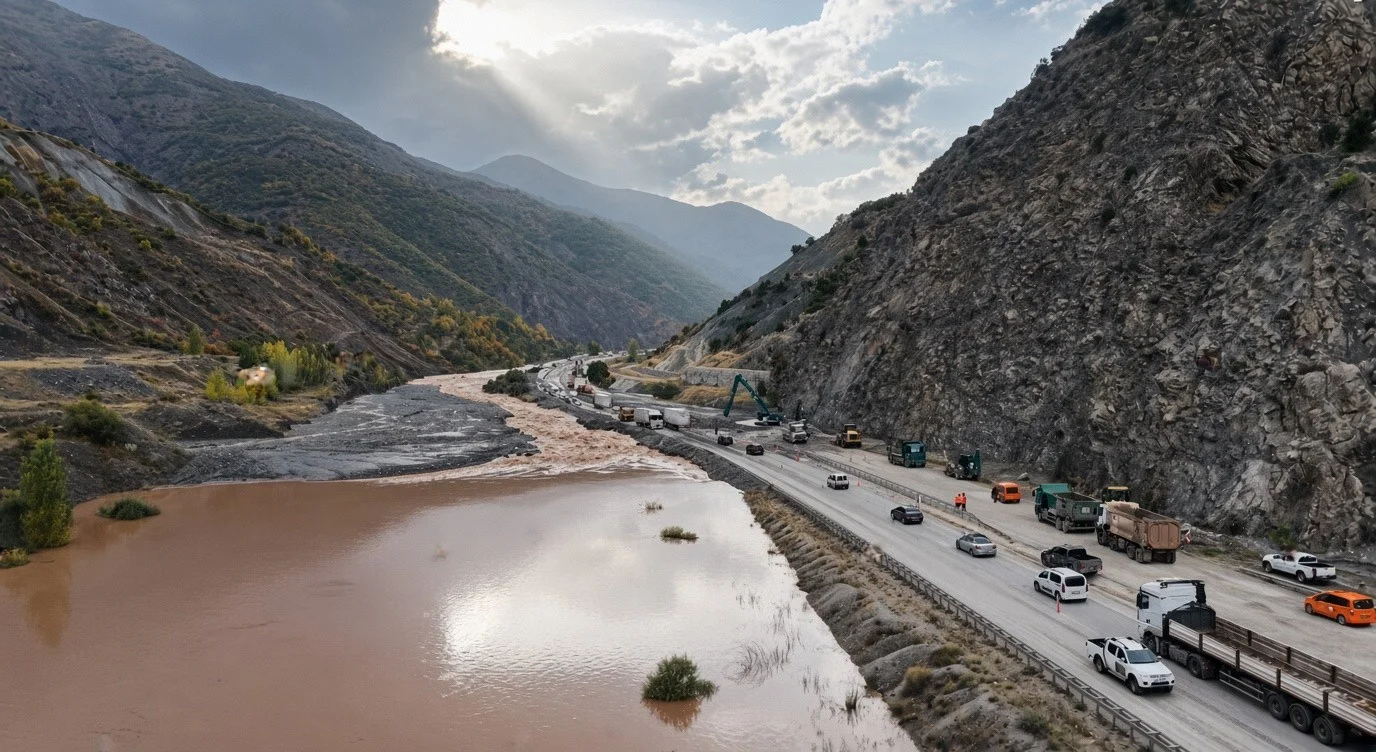 Erzincan’da sel ve heyelanın yol açtığı tahribat havadan görüntülendi