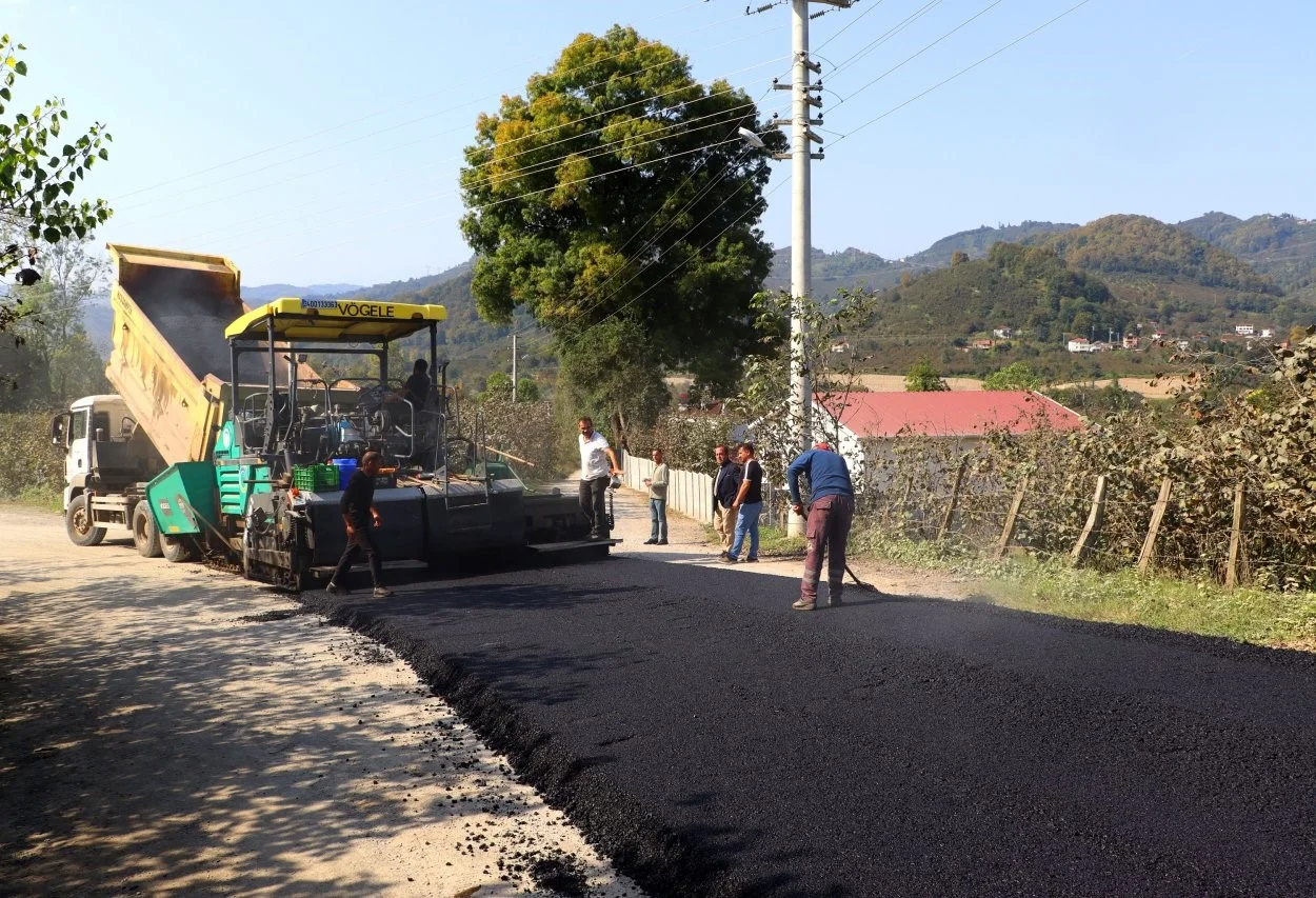 Ordu’da sıcak asfalt çalışmaları