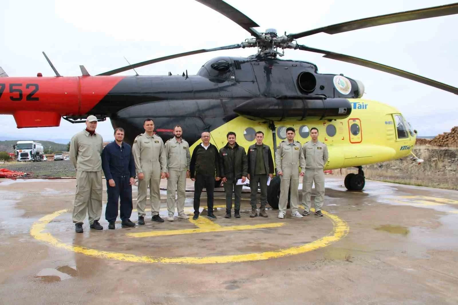 Kütahya’da yangın söndürme helikopterinin görev süresi tamamlandı