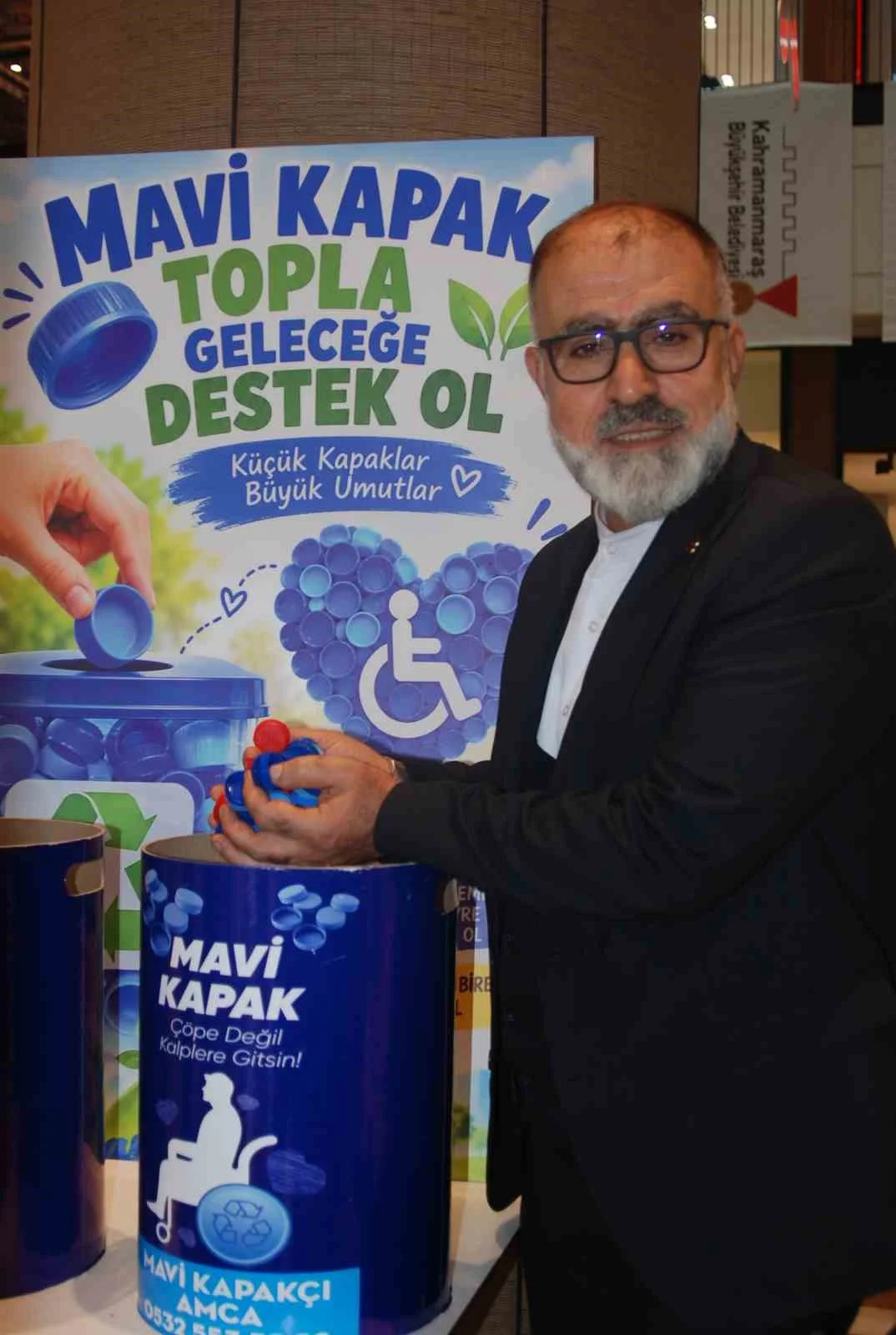 Kahramanmaraş’ta mavi kapaklarla 15 bin 700 engelli vatandaşa umut oldular