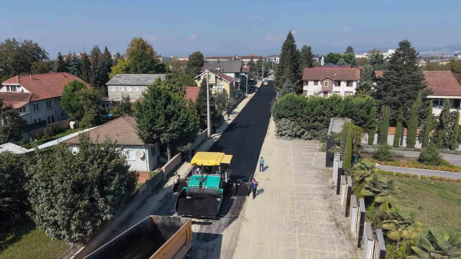 Düzce’de alt yapı sonrası asfalt