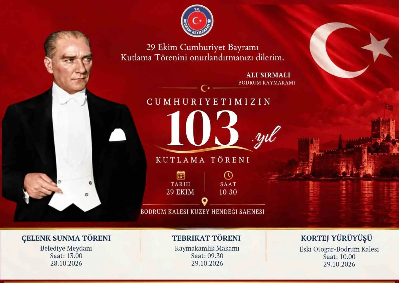 Bodrum’da Cumhuriyet Bayramı hazırlıkları tamamlandı
