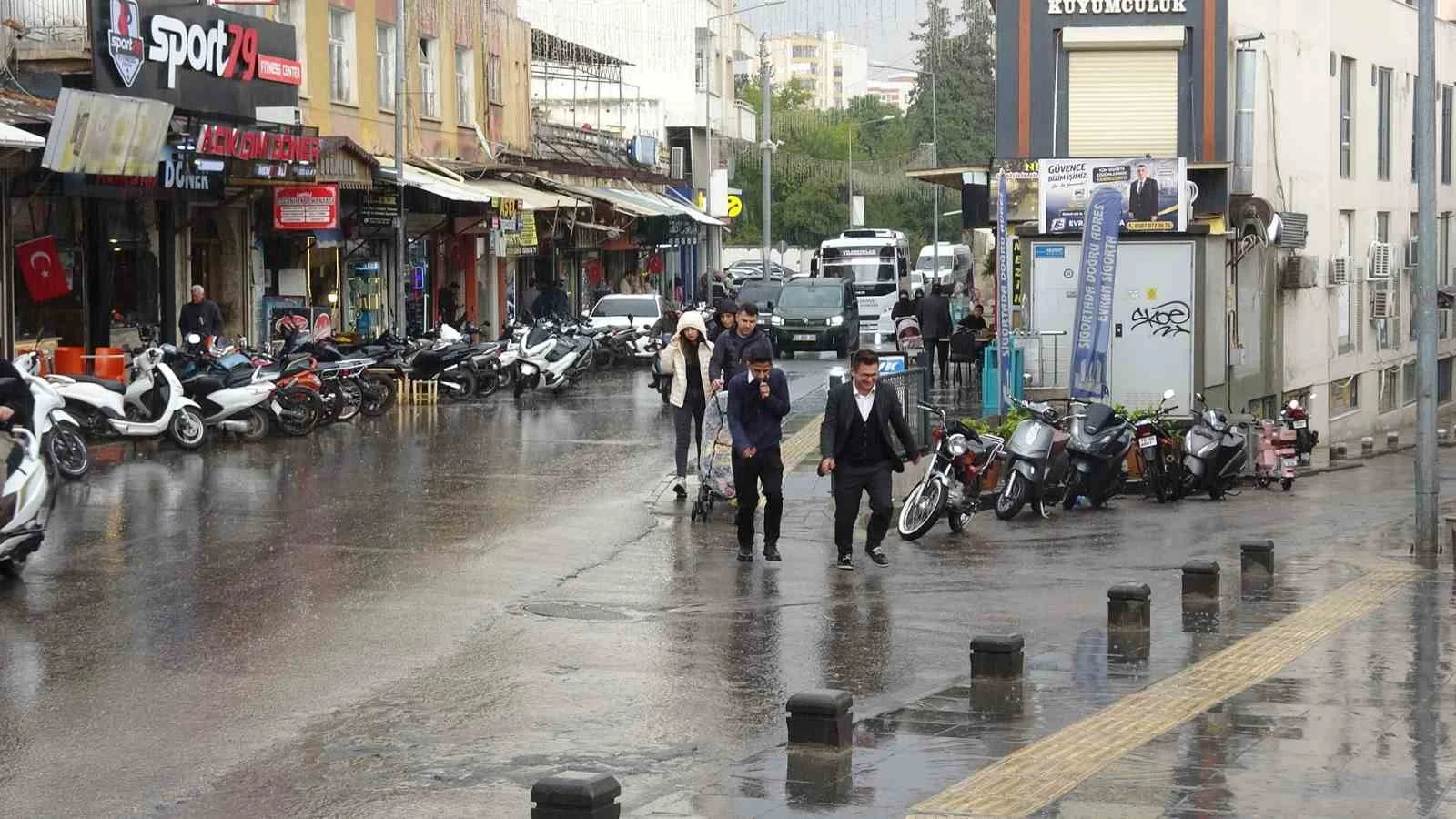 Kilis’te kuvvetli yağış etkili oldu