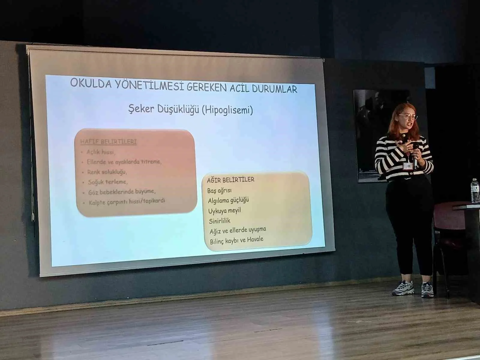 Öğrenci ve öğretmenlere diyabet anlatıldı