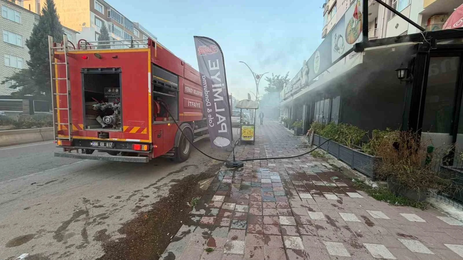 Yozgat’ta iş yerinde çıkan yangın büyümeden söndürüldü