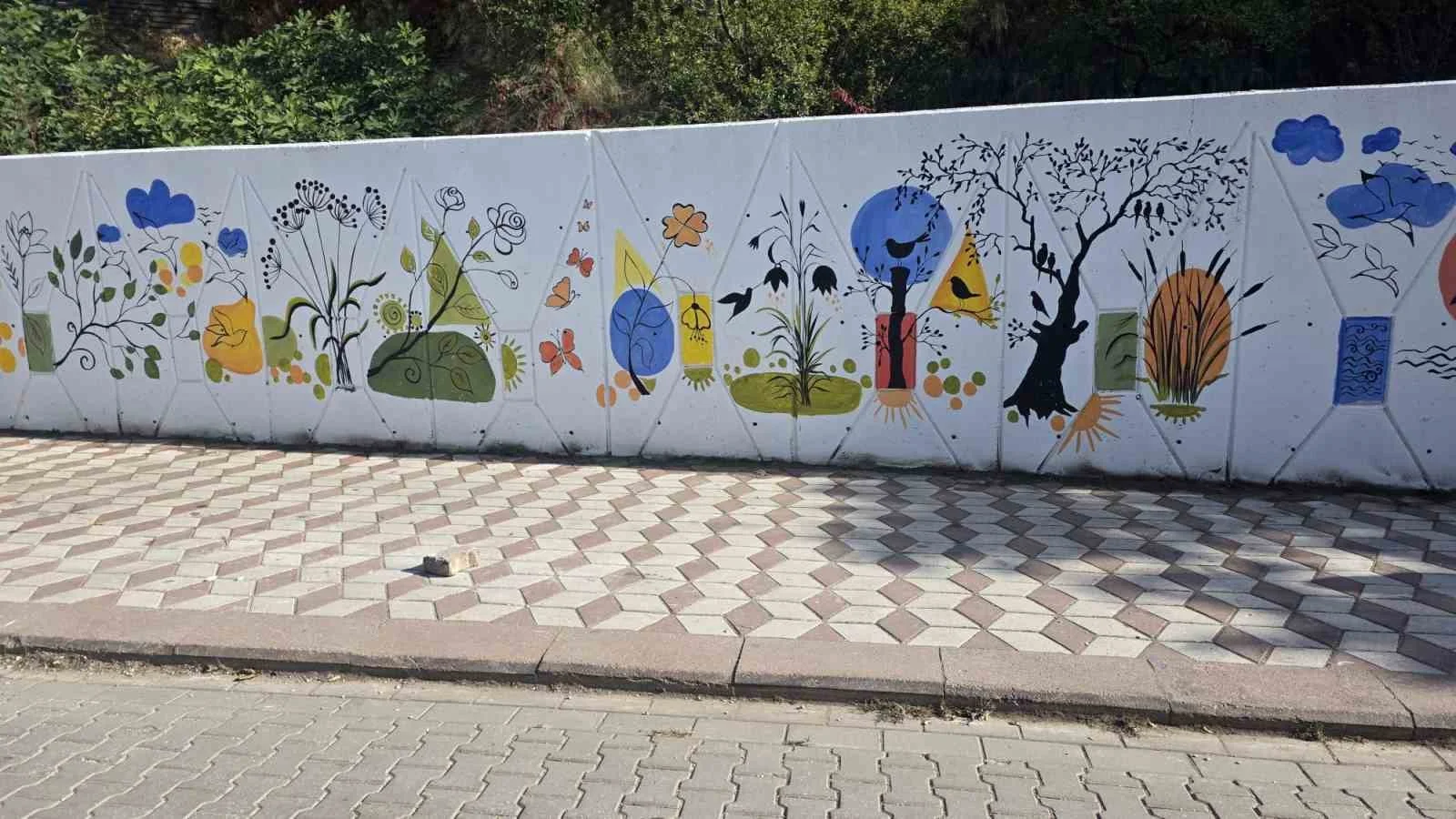 Bandırma’da duvarlar sanatla renklendi, Vecihibey Caddesi çiçek açıyor