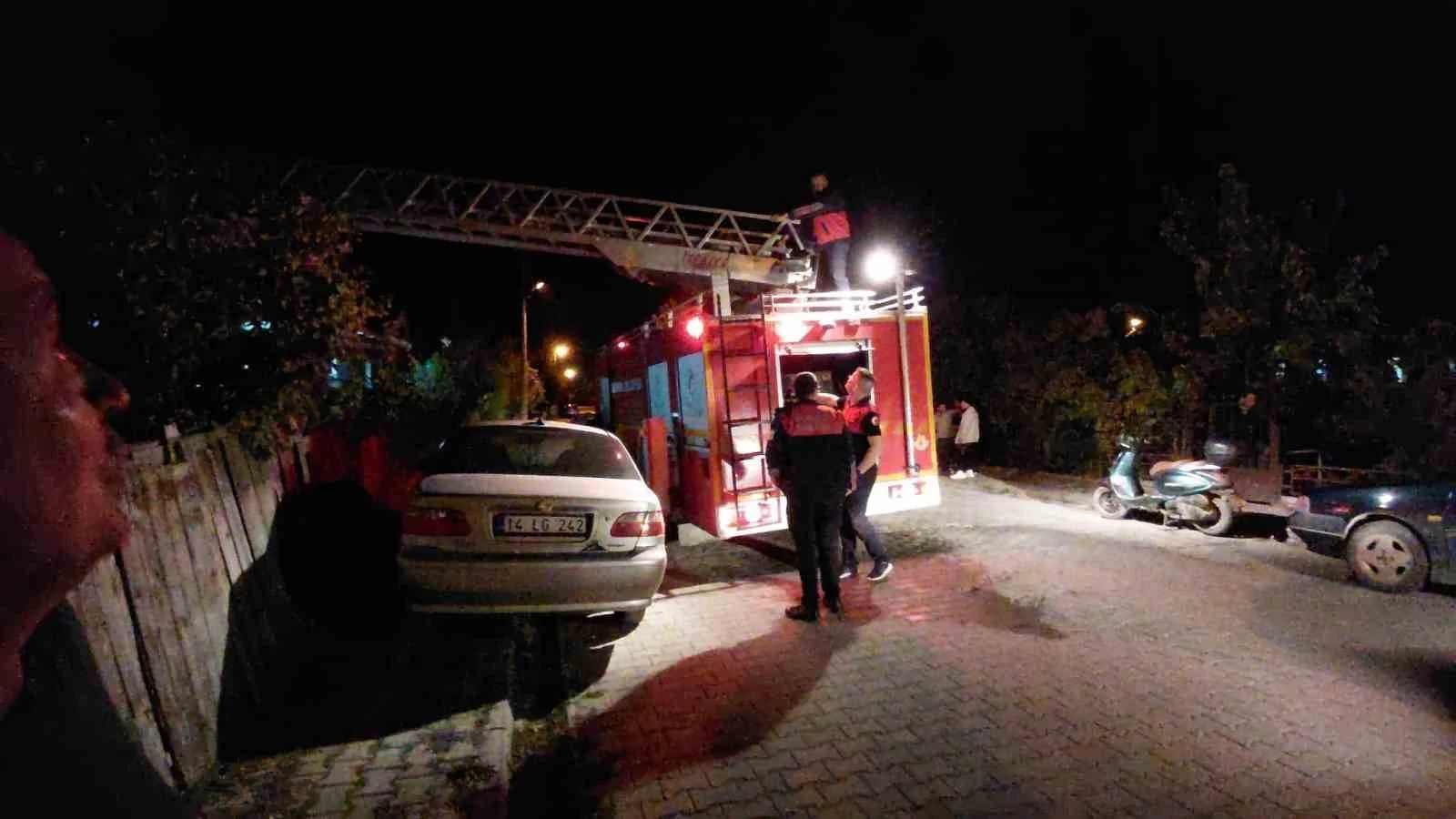 Mudurnu’da korkutan baca yangını