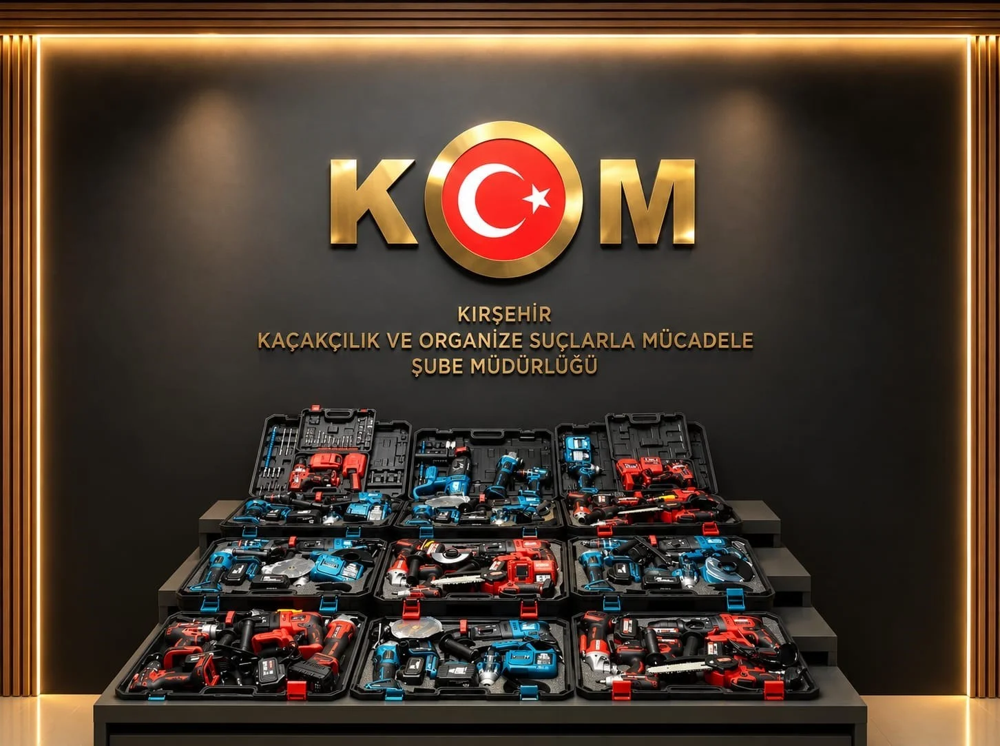 Kırşehir’de gümrük kaçağı 88 parça matkap ve testere seti ele geçirildi