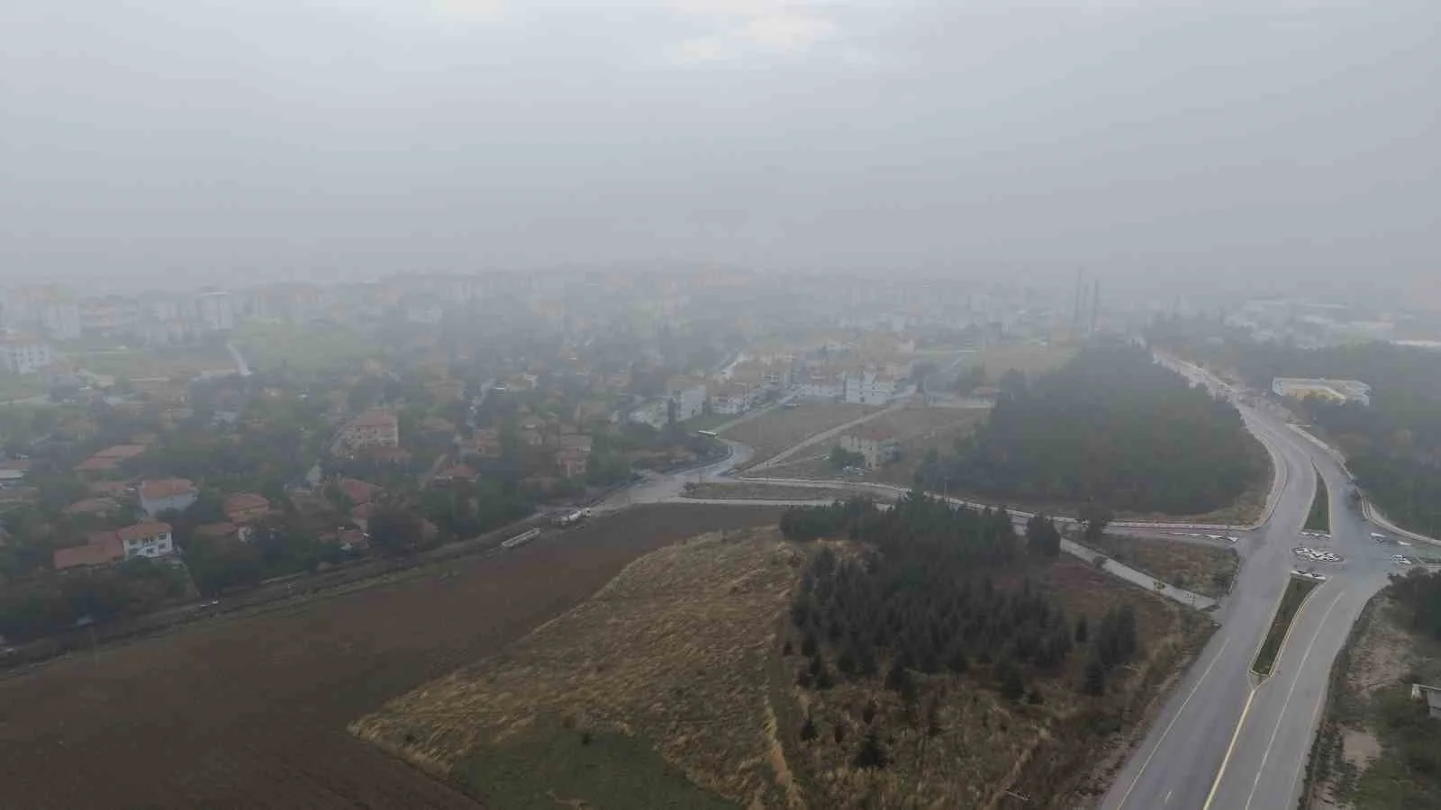Çorum’da sis etkili oldu