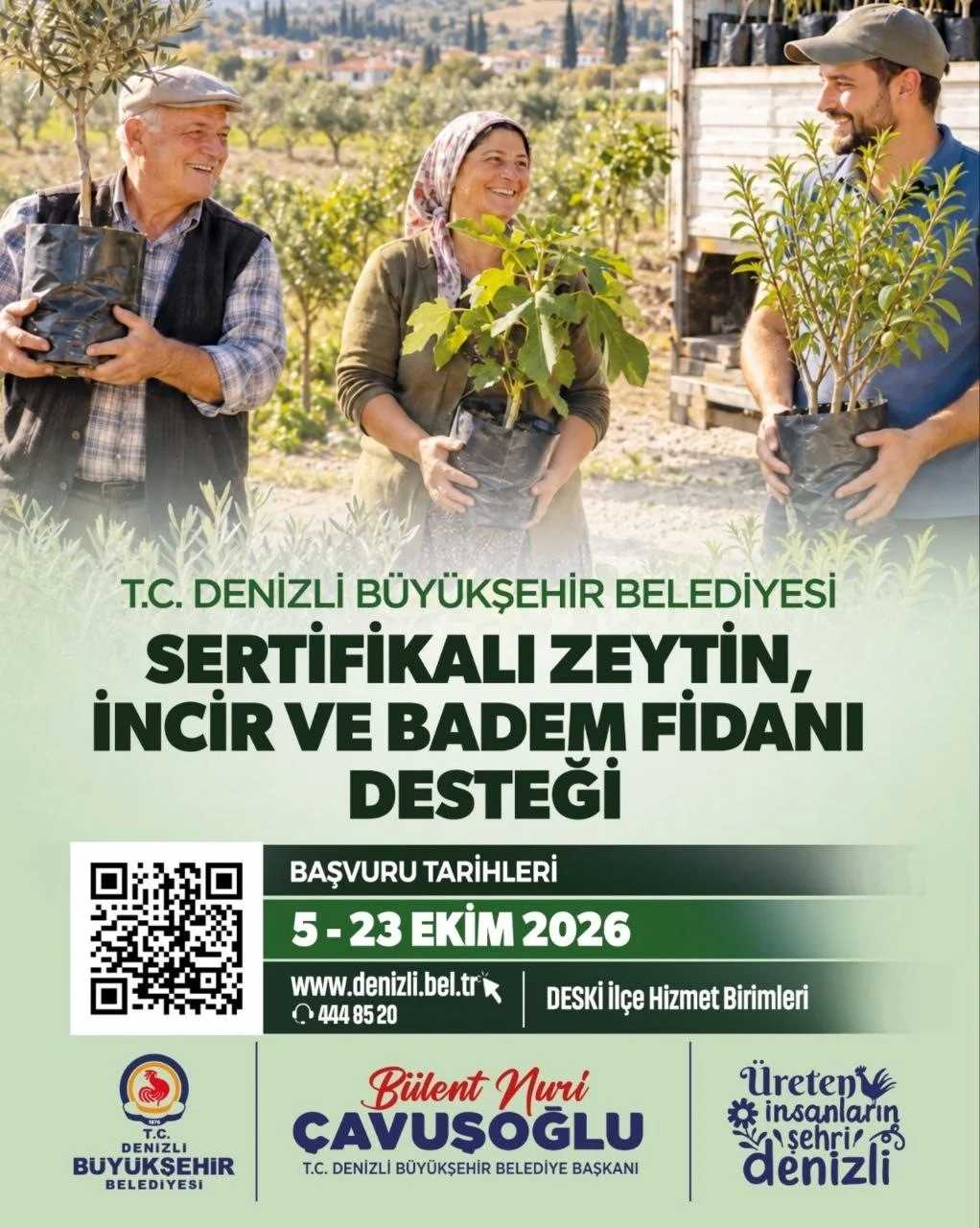 Zeytin, incir ve badem fidanı desteği için başvurular devam ediyor